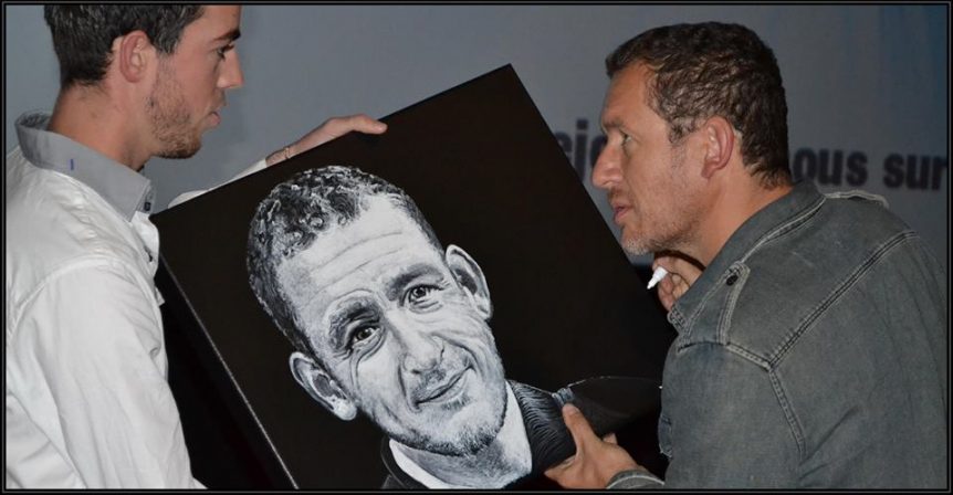 Dany boon Peinture_portrait_Dany_Boon